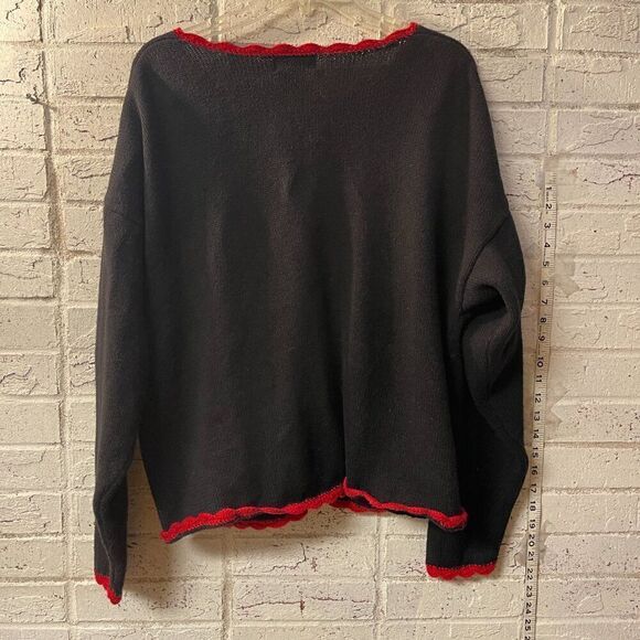 Vintage Basic Editions Holiday Festive Winter Ugly Christmas Sweater Cardigan XL - Picture 7 of 9